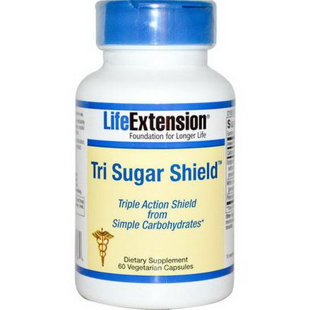 Life Extension, Tri Sugar Shield, 60 Veggie Caps