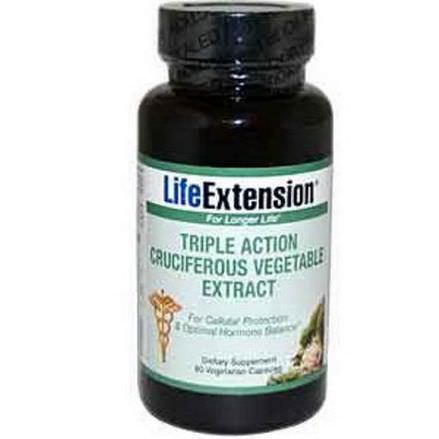 Life Extension, Triple Action Cruciferous Vegetable Extract, 60 Veggie Caps
