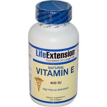 Life Extension, Vitamin E, 400 IU, 100 Softgels