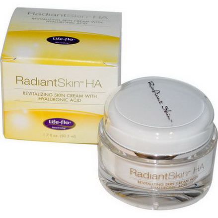 Life Flo Health, Radiant Skin HA, Revitalizing Skin Cream with Hyaluronic Acid 50.3ml