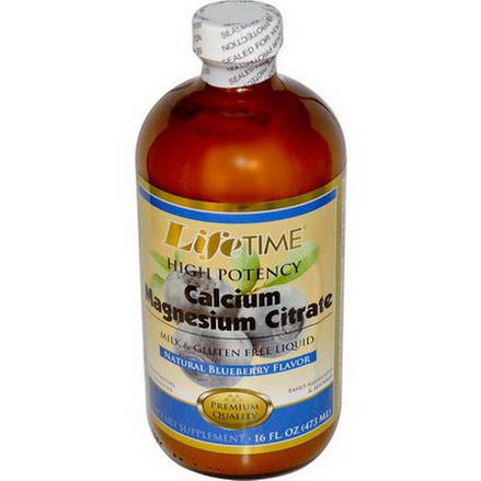 Life Time, Calcium Magnesium Citrate, Natural Blueberry Flavor 473ml