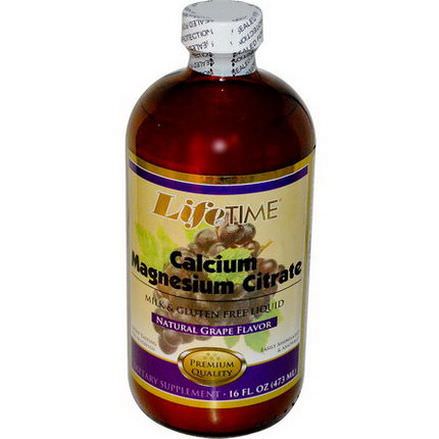 Life Time, Calcium Magnesium Citrate, Natural Grape Flavor 473ml