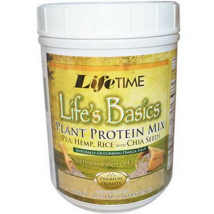 Life Time, Life's Basics, Plant Protein Mix, Natural Vanilla Flavor 525g