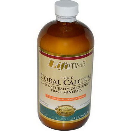 Life Time, Liquid Coral Calcium and Naturally-Occurring Trace Minerals, Natural Orange/Vanilla Flavor 473ml