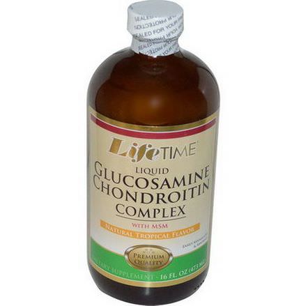 Life Time, Liquid Glucosamine Chondroitin Complex with MSM, Natural Tropical Flavor 473ml