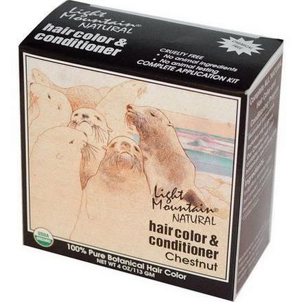 Light Mountain, Natural Hair Color&Conditioner, Chestnut 113g