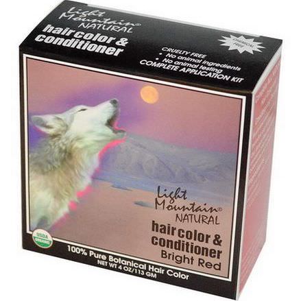 Light Mountain, Natural Hair Color and Conditioner, Bright Red 113g