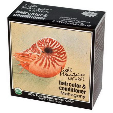 Light Mountain, Natural Hair Color and Conditioner, Mahogany 113g