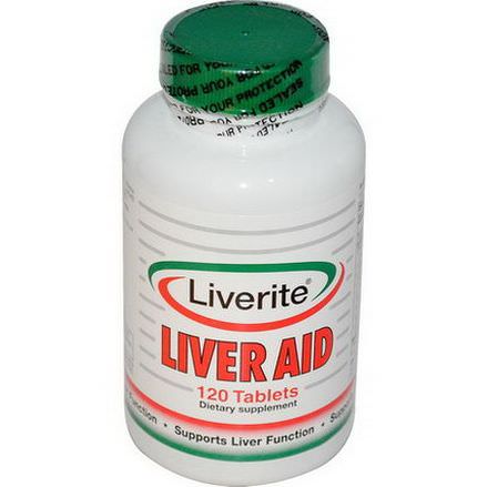 Liverite, Liver Aid, 120 Tablets