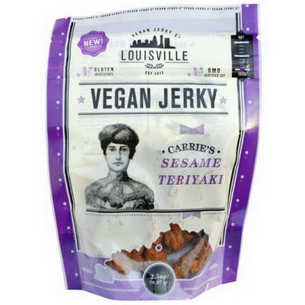 Louisville Vegan Jerky Co, Vegan Jerky, Carrie's Sesame Teriyaki, Mild 70.87g
