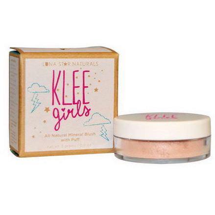 Luna Star Naturals, Klee Girls, All Natural Mineral Blush with Puff, DelRay Reflection 3g