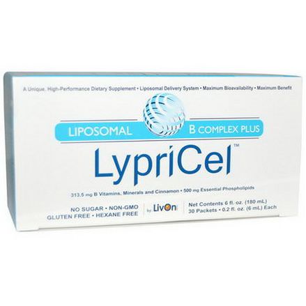 LypriCel, Liposomal B Complex Plus, 30 Packets 6ml Each
