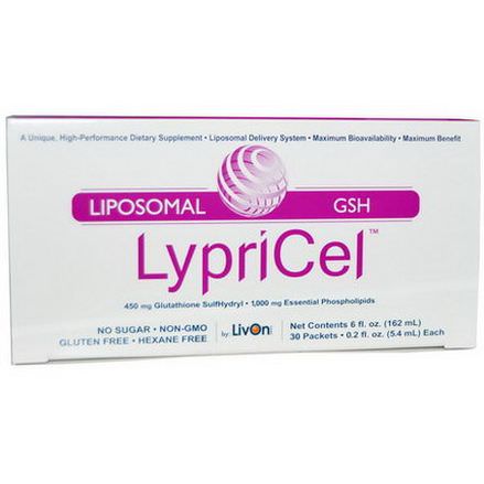 LypriCel, Liposomal GSH, 30 Packets 5.4ml Each