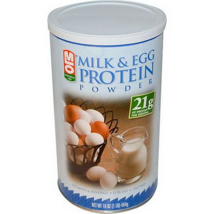 MLO Natural, Milk&Egg Protein Powder 454g