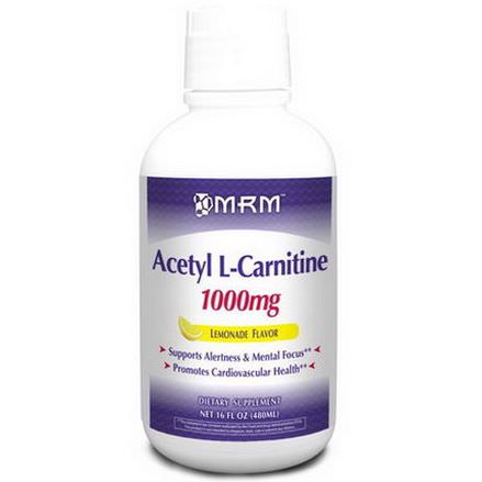 MRM, Acetyl L-Carnitine, Lemonade Flavor, 1000mg 480ml