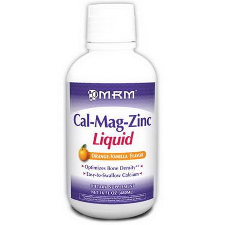 MRM, Cal-Mag Zinc Liquid, Orange-Vanilla Flavor 480ml