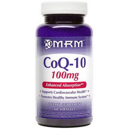 MRM, CoQ-10, 100mg, 60 Softgels