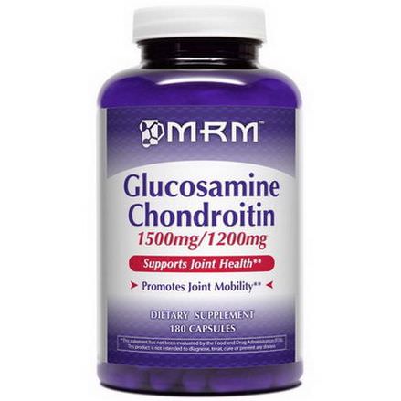 MRM, Glucosamine Chondroitin, 1500mg/1200mg, 180 Capsules