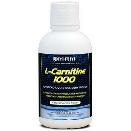 MRM, L-Carnitine 1000, Natural Vanilla Flavor 503ml