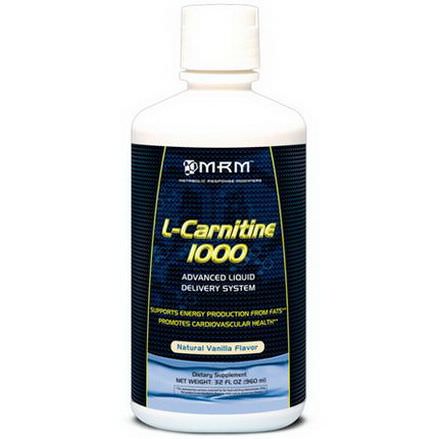 MRM, L-Carnitine 1000, Natural Vanilla Flavor 960ml