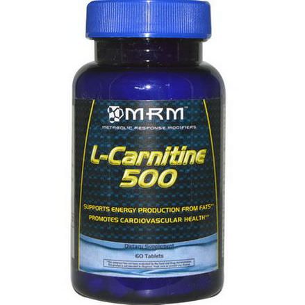 MRM, L-Carnitine 500, 60 Tablets