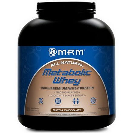MRM, Metabolic Whey, 100% Premium Whey Protein, Dutch Chocolate 2270g