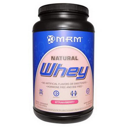 MRM, Natural Whey Protein, Strawberry 908g