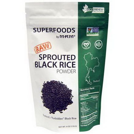 MRM, Superfoods, Sprouted Black Rice Powder, RAW 170g