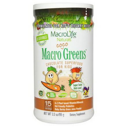 Macrolife Naturals, Macro Coco Greens, Chocolate SuperFood for Kids 95g