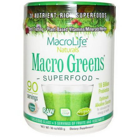 Macrolife Naturals, Macro Greens, Superfood 850g