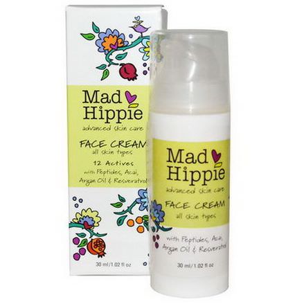 Mad Hippie Skin Care Products, Face Cream, 12 Actives 30ml