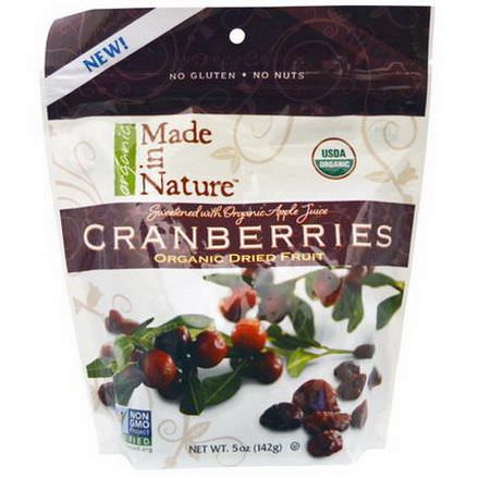 Made in Nature, Organic Dried Fruit, Cranberries 142g