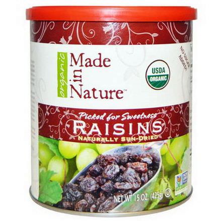 Made in Nature, Organic, Raisins 425g