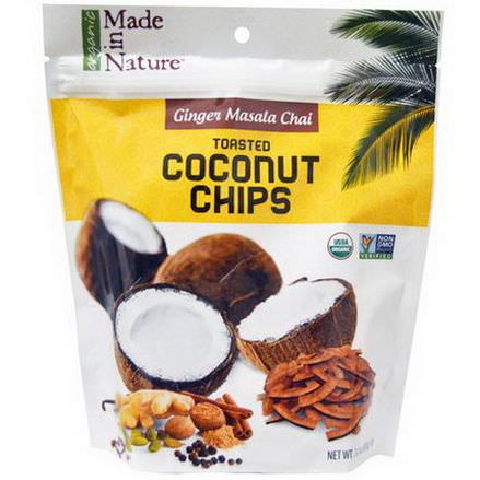 Made in Nature, Organic Toasted Coconut Chips, Ginger Masala Chai 85g
