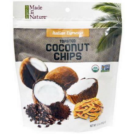 Made in Nature, Organic Toasted Coconut Chips, Italian Espresso 85g