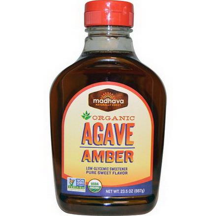 Madhava Natural Sweeteners, Organic Agave Amber 667g