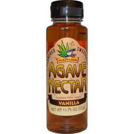 Madhava Natural Sweeteners, Organic Agave Nectar, Vanilla 333g