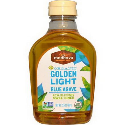 Madhava Natural Sweeteners, Organic, Golden Light, Blue Agave, Low-Glycemic Sweetener 667g