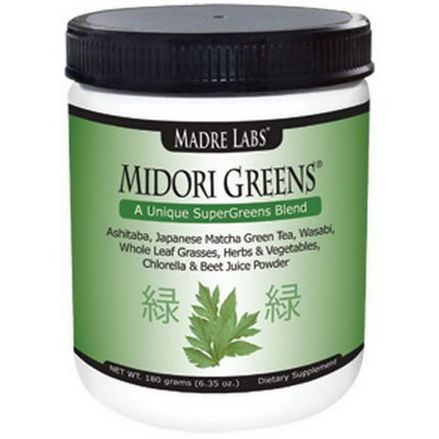 Madre Labs, Midori Greens, A Unique SuperGreens Blend 180grams