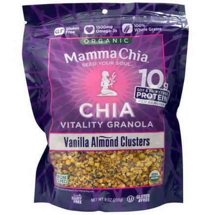 Mamma Chia, Organic Chia Vitality Granola, Vanilla Almond Clusters 255g