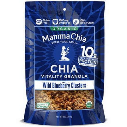 Mamma Chia, Organic Chia Vitality Granola, Wild Blueberry Clusters 255g