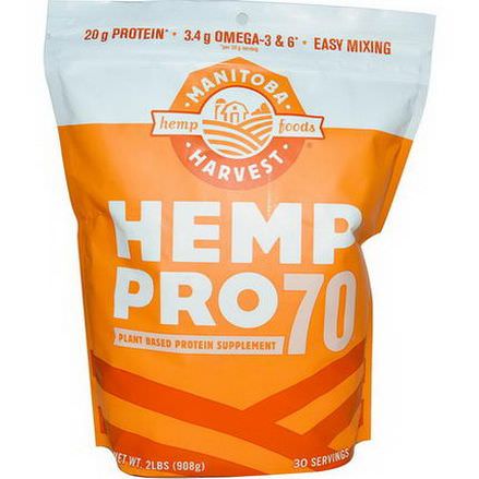 Manitoba Harvest, Hemp Pro70, Plant Based Protein Supplement 908g