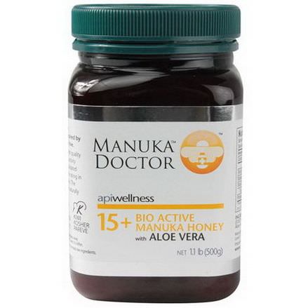 Manuka Doctor, Apiwellness, 15+ Bio Active Manuka Honey with Aloe Vera 500g