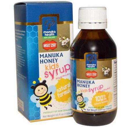 Manuka Health, Manuka Honey Kids Syrup, MGO 250+ 100ml