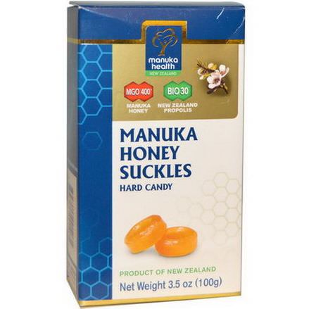 Manuka Health, Manuka Honey Suckles, MGO 400+, Hard Candy 100g