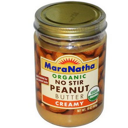 MaraNatha, Organic No Stir Peanut Butter, Creamy 454g