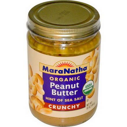 MaraNatha, Organic Peanut Butter, Crunchy 454g
