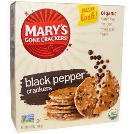 Mary's Gone Crackers, Organic Black Pepper Crackers 184g
