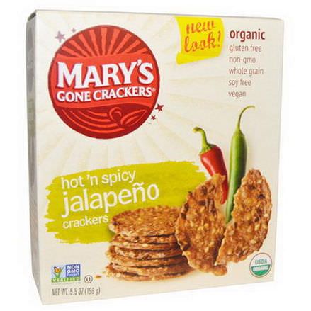 Mary's Gone Crackers, Organic, Hot'n Spicy Jalapeno Crackers 156g
