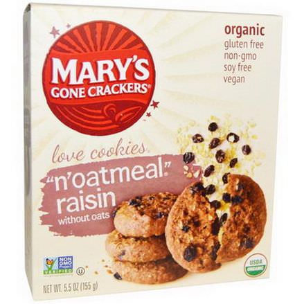 Mary's Gone Crackers, Organic, Love Cookies,